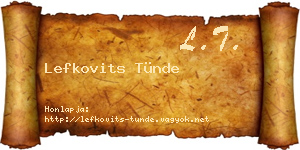 Lefkovits Tünde névjegykártya