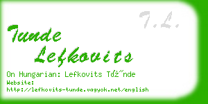 tunde lefkovits business card